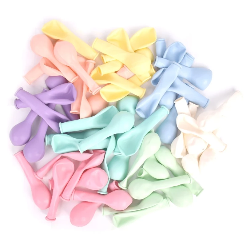 5 Inch Macaron Pastel Latex Balloons l Candy Color Round Helium Balloons for Birthday Party, Baby Shower & Event Decoration