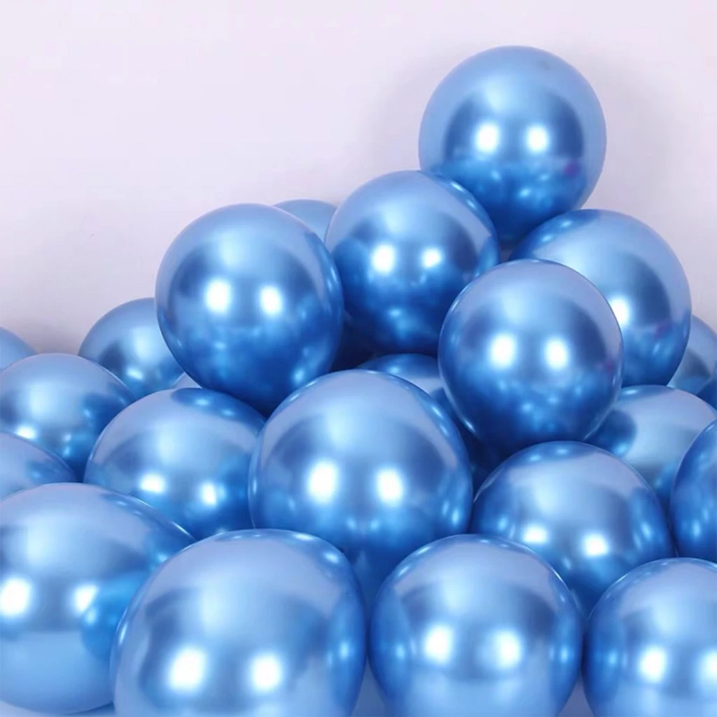 10pcs Metallic Latex Balloons l 10 Inch Colourful Party Balloons for Birthday, Wedding & Event Decoration
