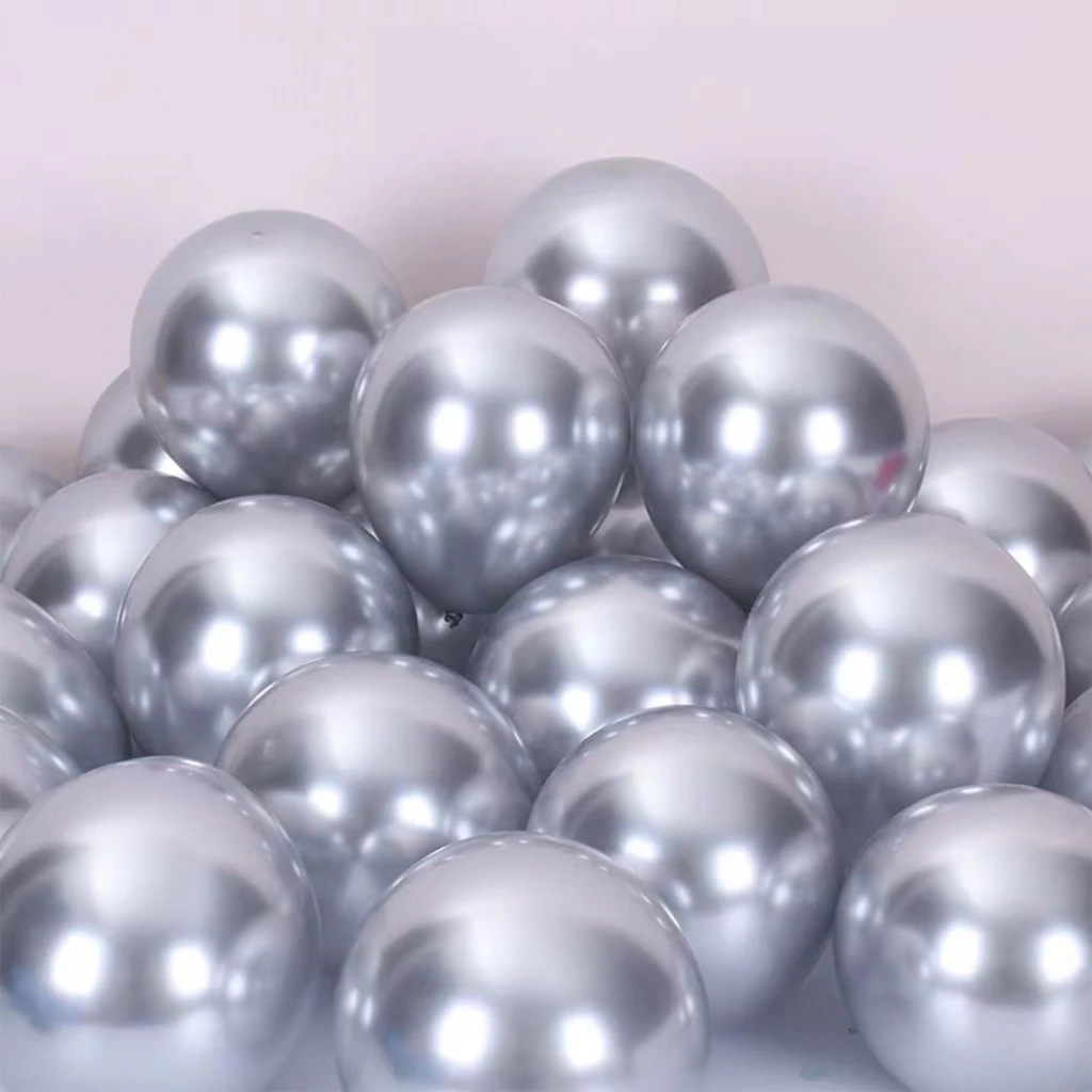 10pcs Metallic Latex Balloons l 10 Inch Colourful Party Balloons for Birthday, Wedding & Event Decoration